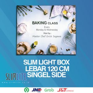 Slim Light Box ukuran 120cm ss Complete