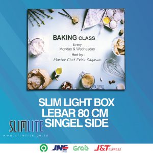 Slim Light Box ukuran 80cm SS Complete