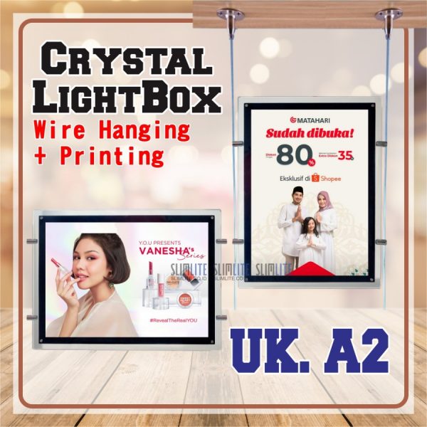 Crystal Light A2 Wire Hanging + Print