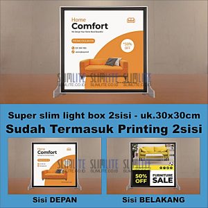 Super Slim Ukuran 30x30cm 2sisi + Printing