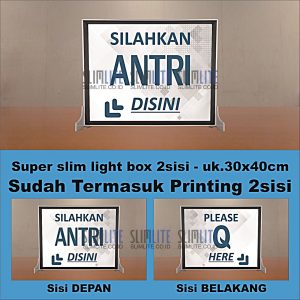 Super Slim Ukuran 30x40cm 2sisi + Printing