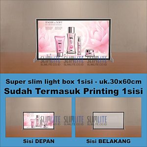 Super Slim Ukuran 30x60cm 1sisi + Printing