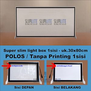 Super Slim Ukuran 30x80cm 1sisi polos