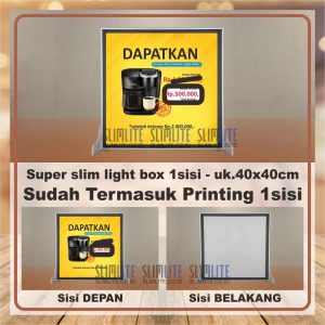 Super Slim Ukuran 40x40cm 1sisi + Printing