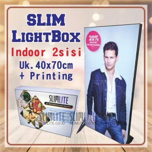 SlimLight Box ukuran 40x70cm 2 sisi + Print